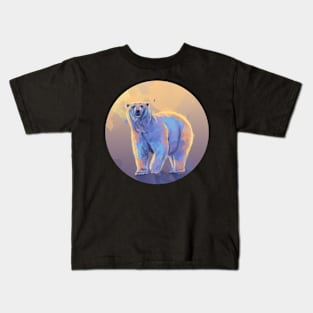 Arctic Warmth, Polar Bear Painting Kids T-Shirt